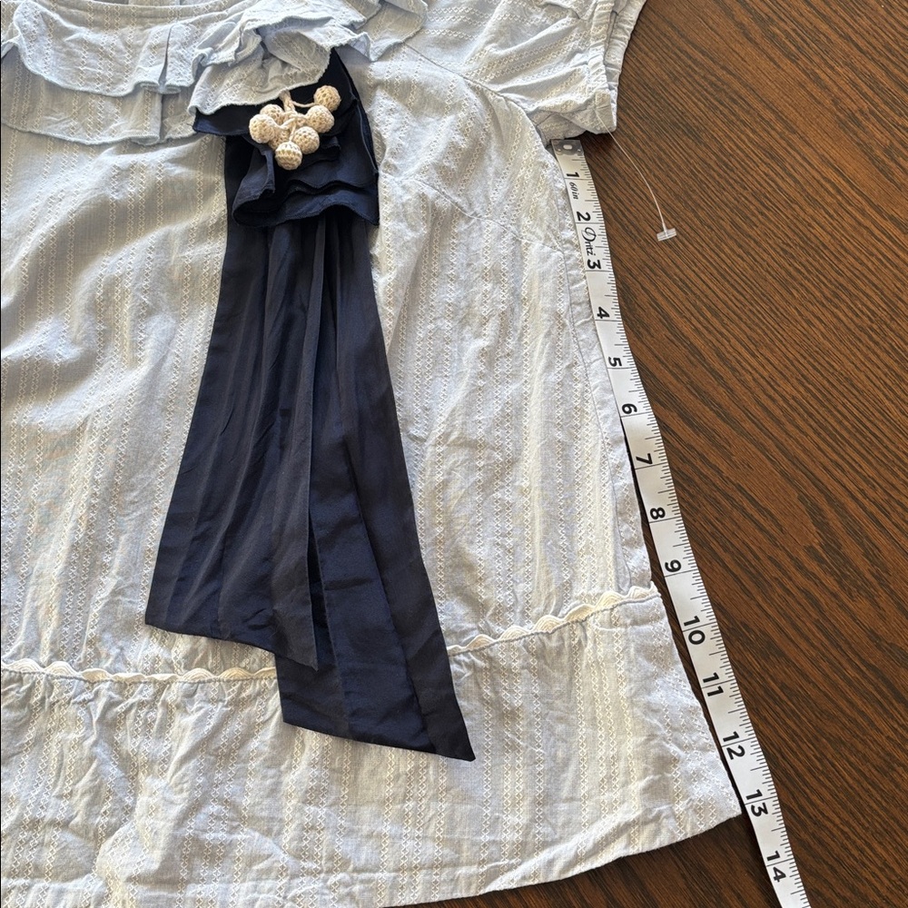 Vintage Anthropologie Lithe Blue Peter Rabbit blouse size 4 (Small) NWOT - Picture 6 of 9